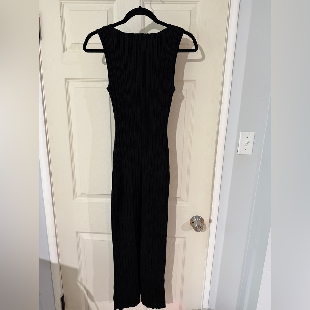Quince Cotton Cashmere Ribbed Midi Dress NWOT - Picture 3 of 4